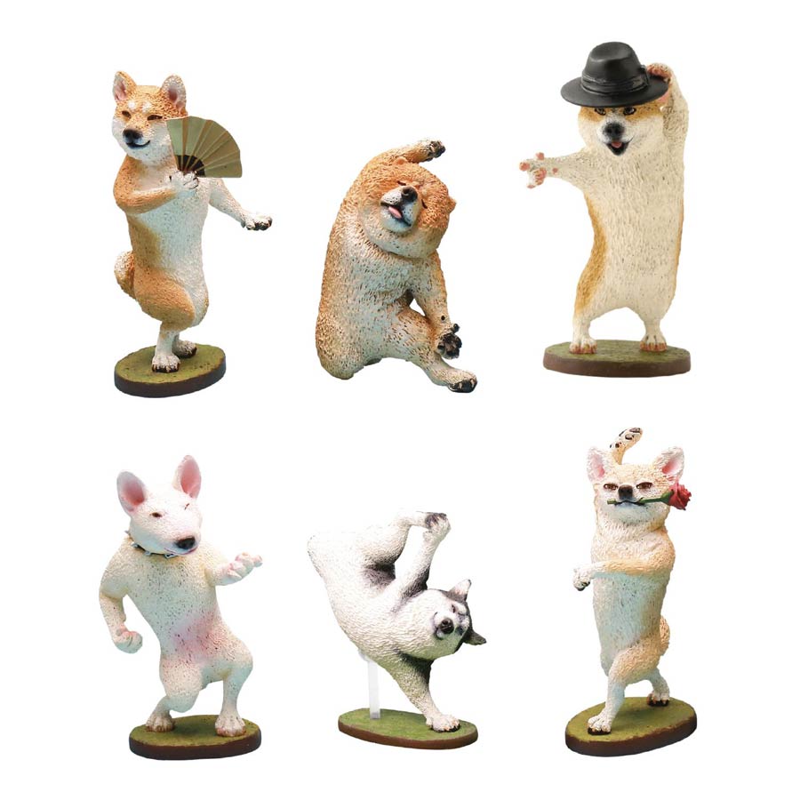 Animal Life-Dancing Dog Mini Figure Blind Mystery Box 8-Piece Display