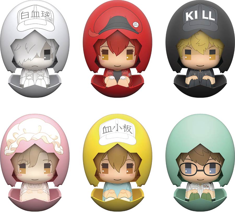 Cells At Work Piyokuru Trading Figure Series 1 Blind Mystery Box 6-Piece Display