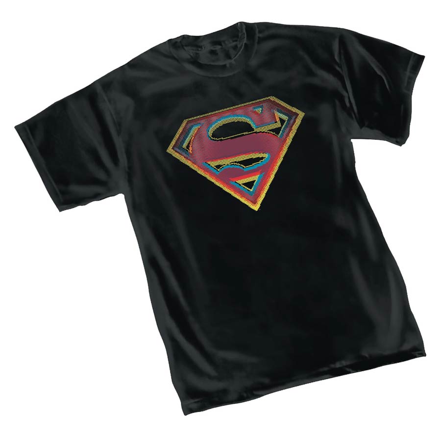 Superman Stress Symbol T-Shirt Large
