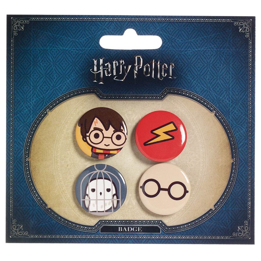 Harry Potter Button Set - Harry Potter & Hedwig