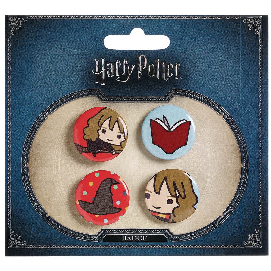 Harry Potter Button Set - Hermione & Sorting Hat