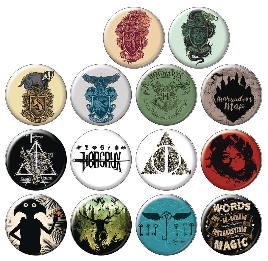 Harry Potter Tomes & Scrolls Button 144-Piece Display