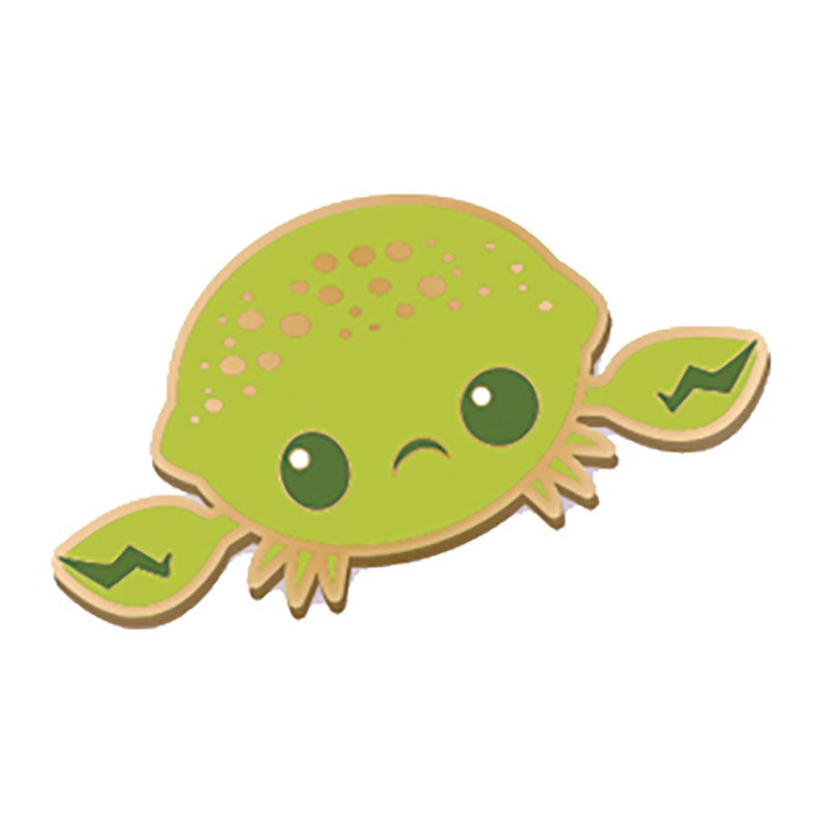 Inki-Drop Enamel Pin - Lime Crab