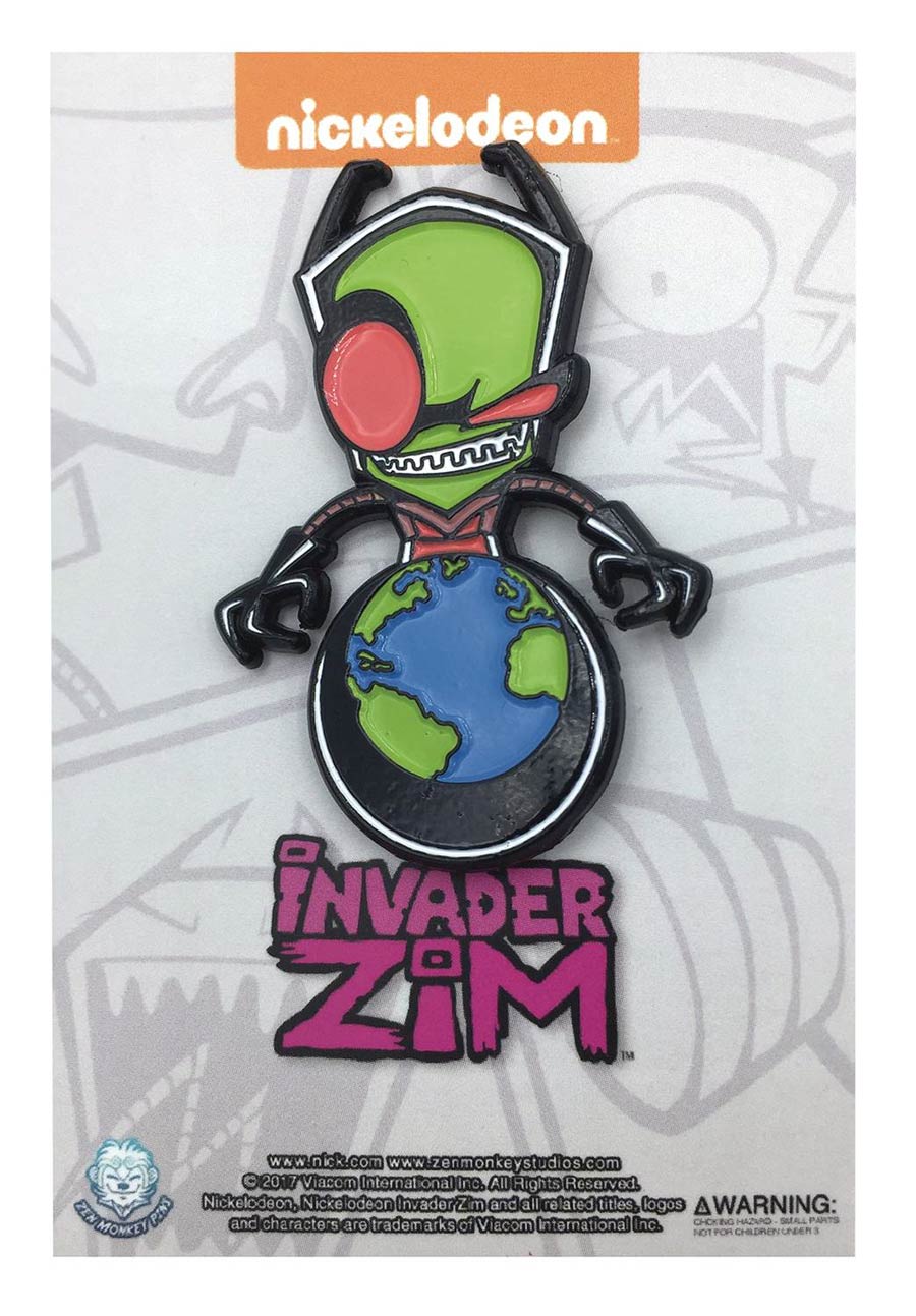 Invader Zim Enamel Pin - World Domination Zim