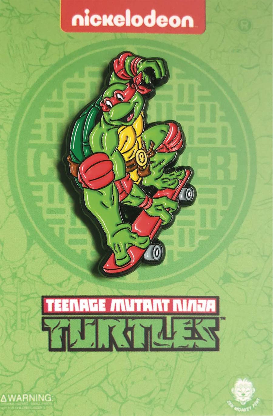 Teenage Mutant Ninja Turtles Skateboarding Pin - Raphael