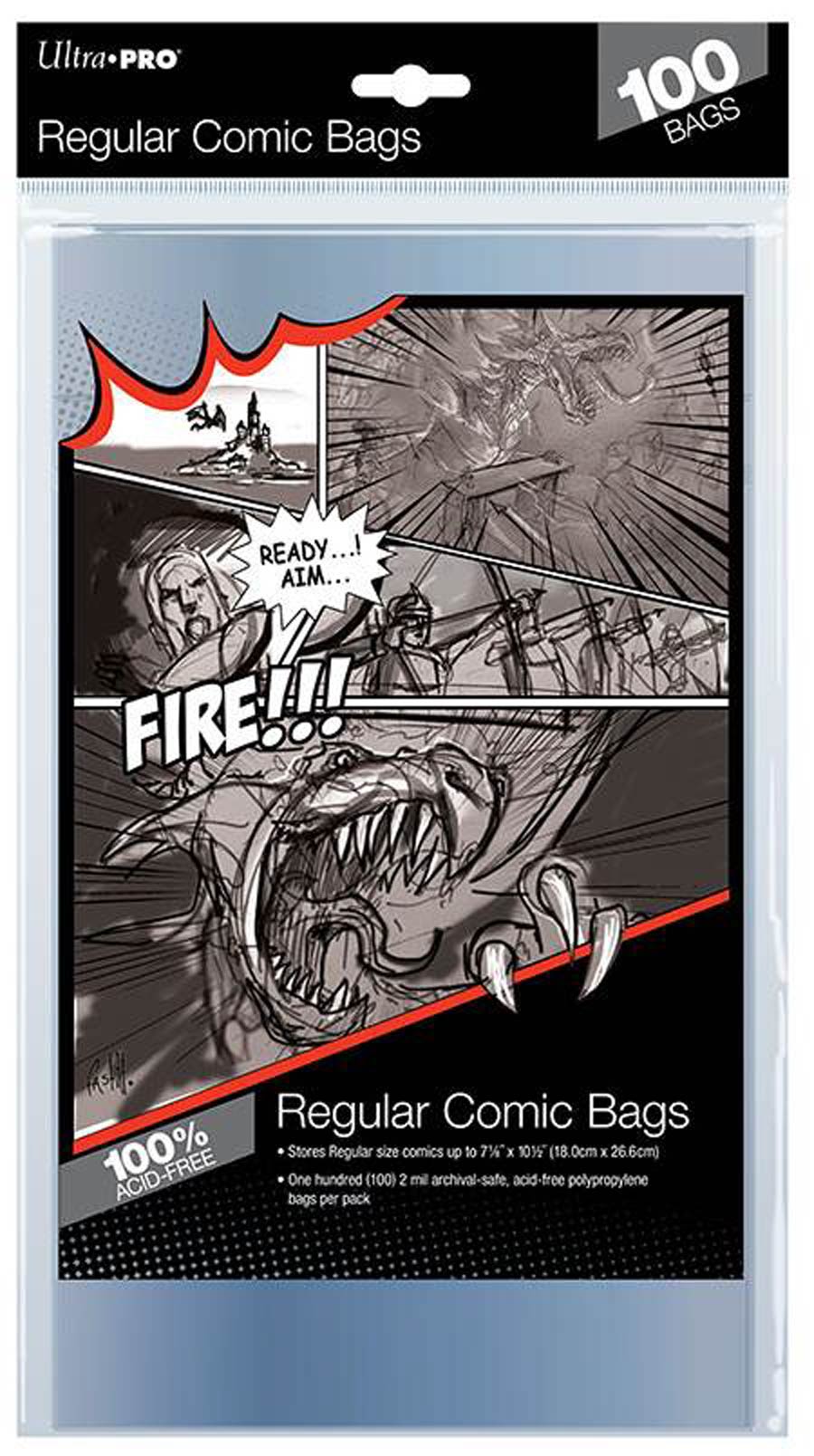 Regular Size Comic Bags 100-Count Pack