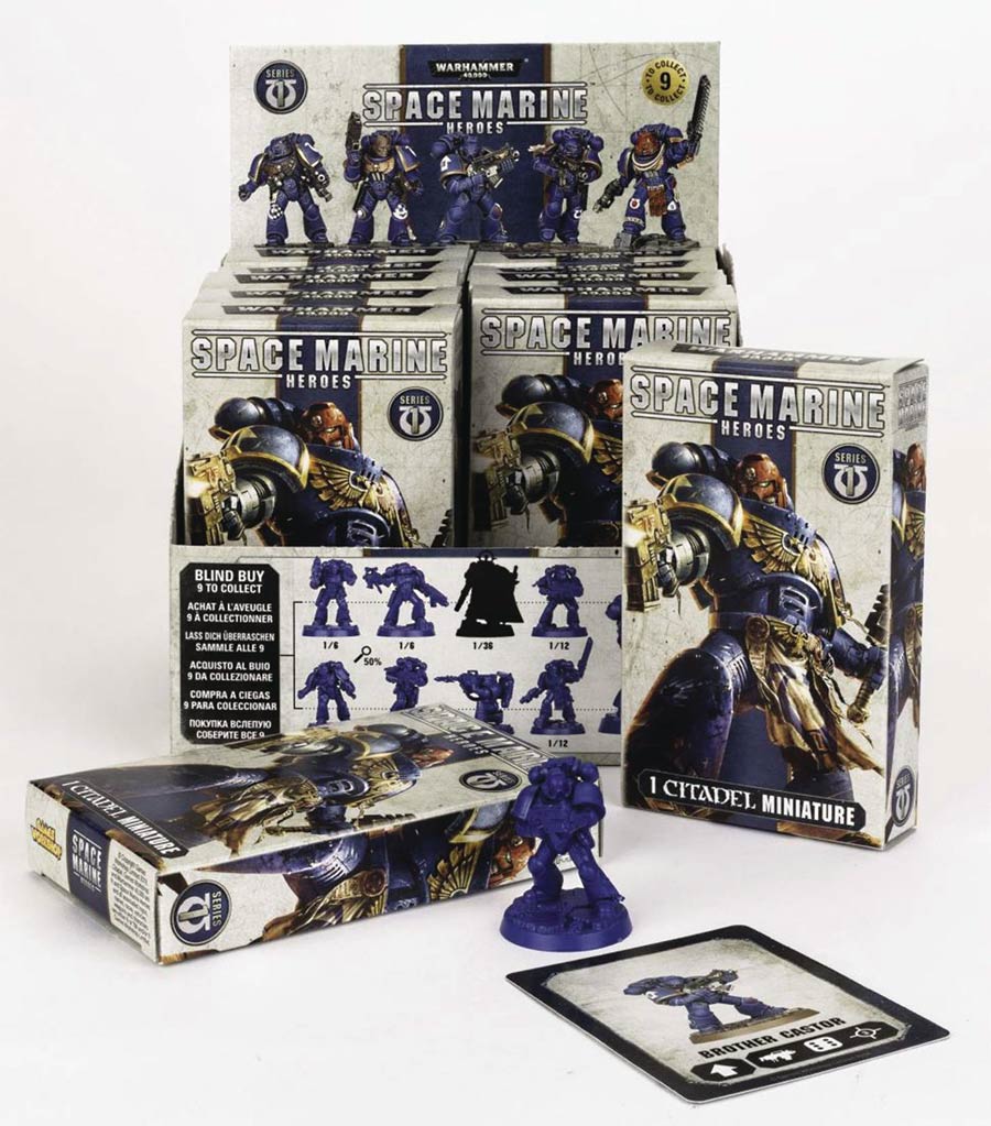 Warhammer 40000 Space Marine Heroes Blind Box Miniature 12-Count