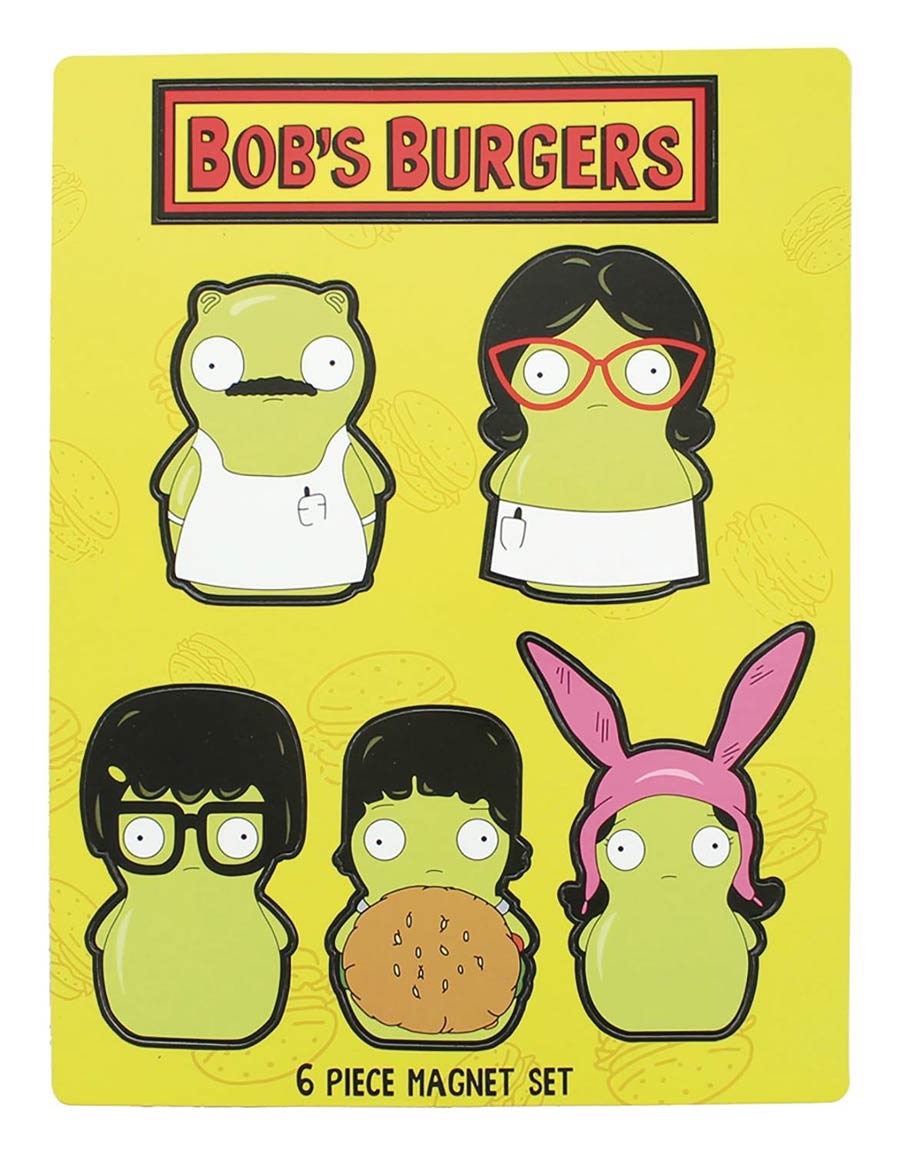 Bobs Burgers Kuchi Kopi Family 6-Piece Magnet Set