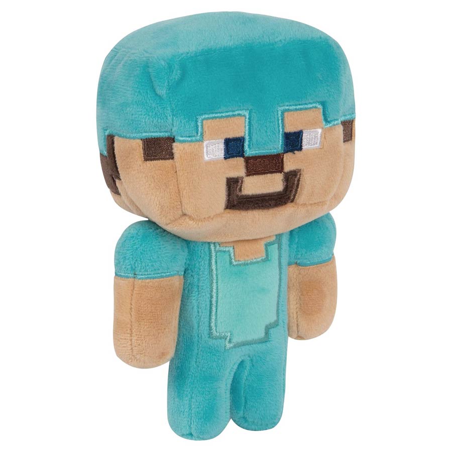 Minecraft Happy Explorer Plush - Diamond Steve 7-Inch