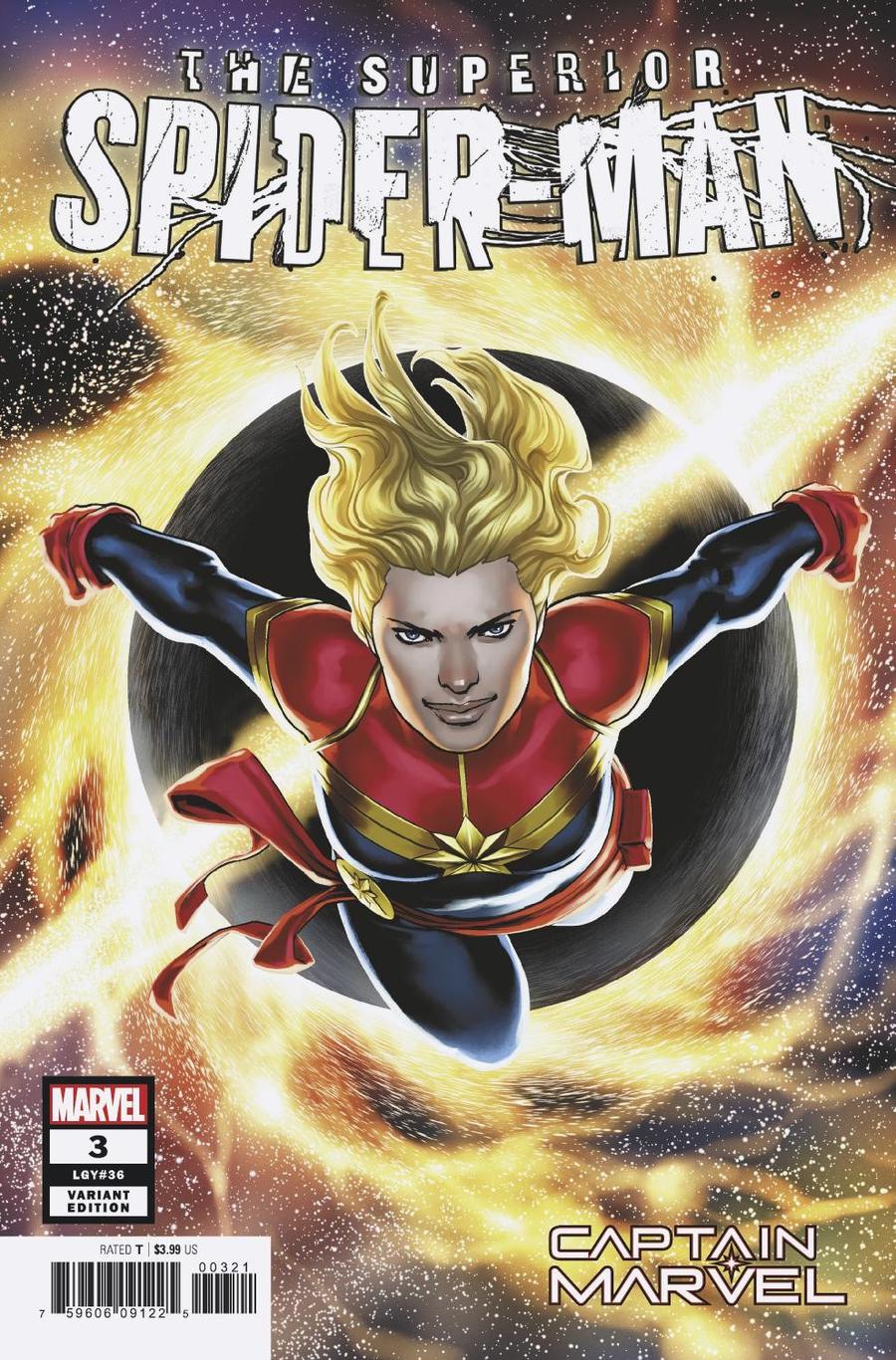 Superior Spider-Man Vol 2 #3 Cover B Variant Jesus Saiz Captain Marvel Cover