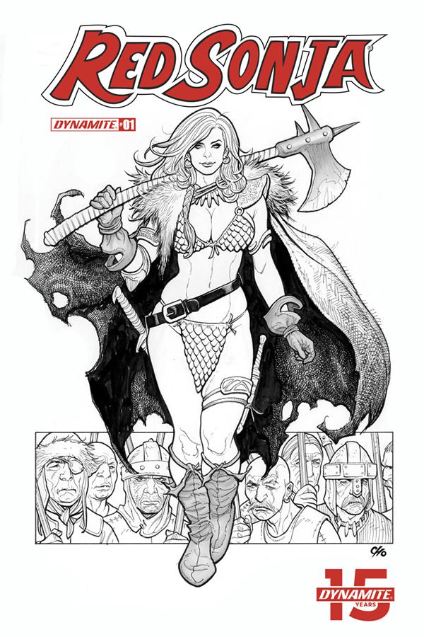 Red Sonja Vol 8 #1 Cover L Incentive Frank Cho Black & White Cover