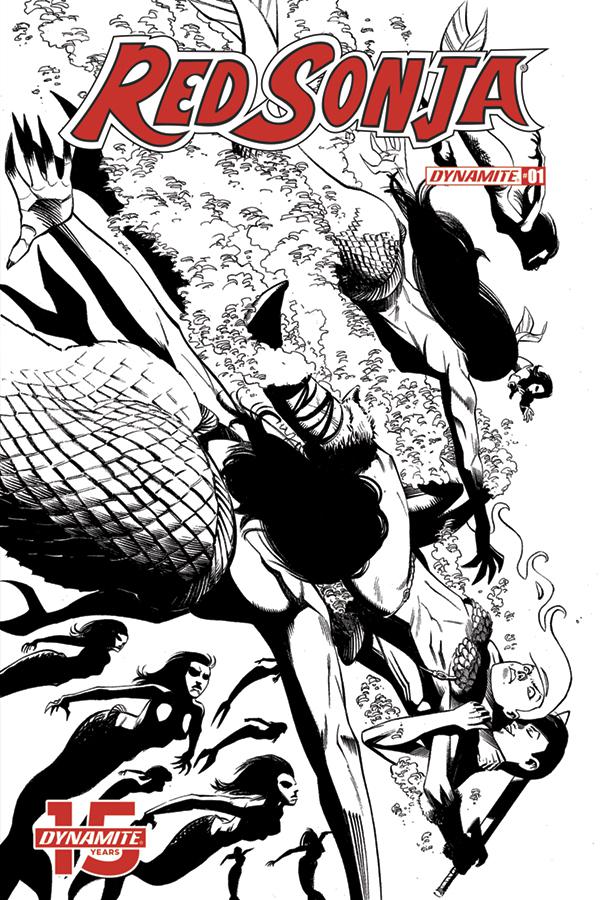 Red Sonja Vol 8 #1 Cover M Incentive Seduction Black & White Cover