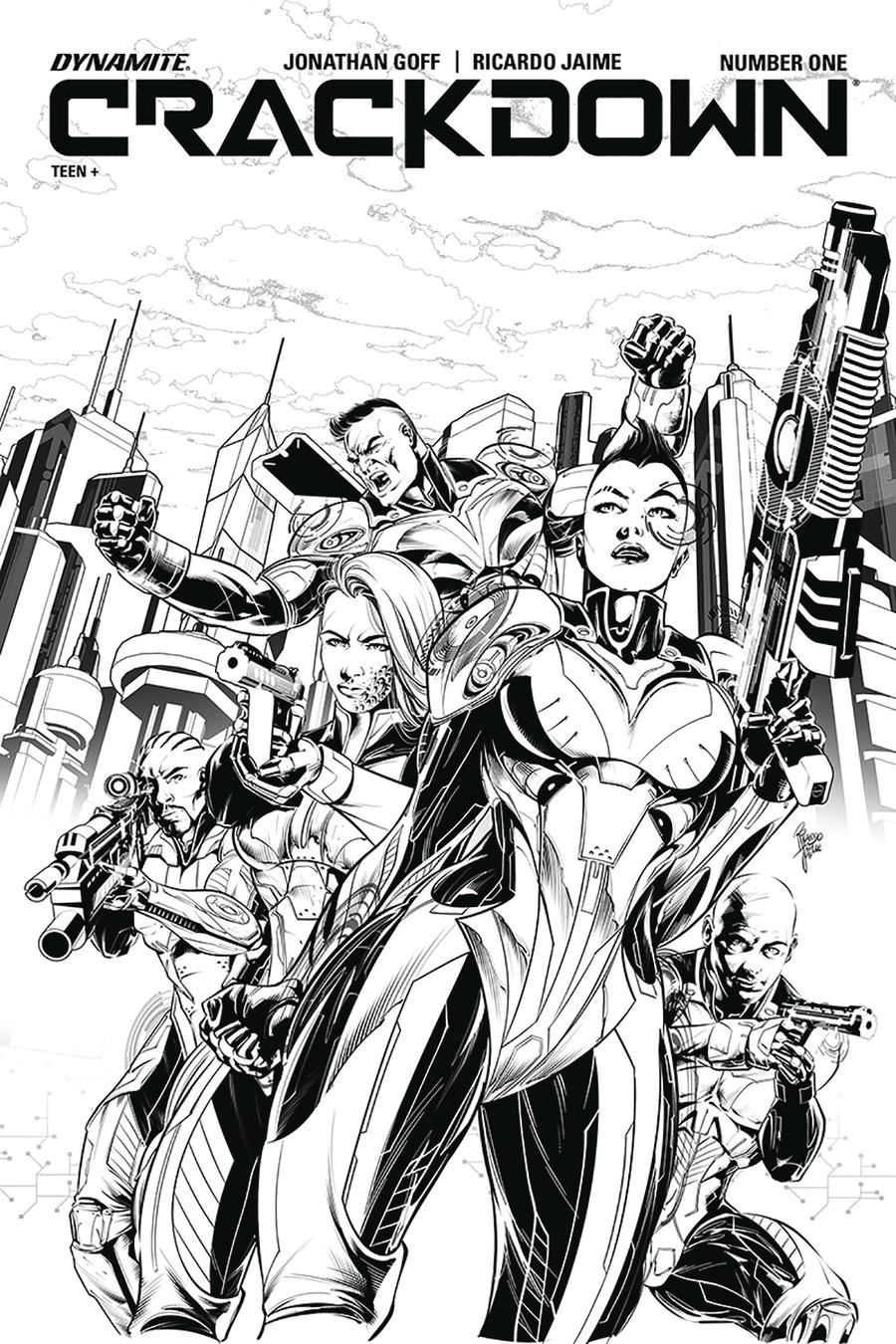 Crackdown #1 Cover B Incentive Ricardo Jaime Black & White Cover