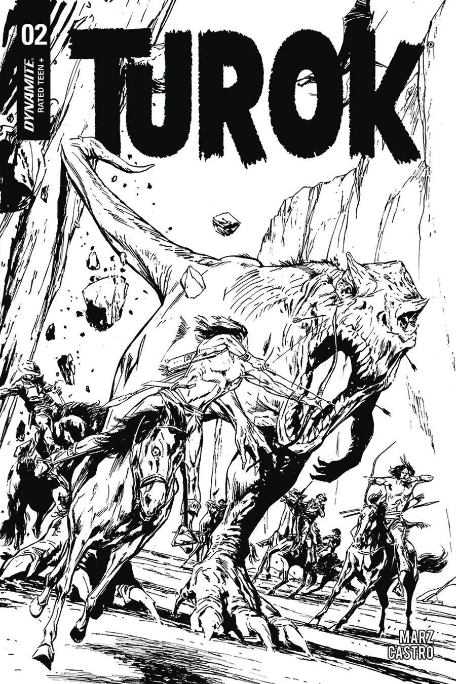 Turok Vol 3 #2 Cover D Incentive Butch Guice Black & White Cover