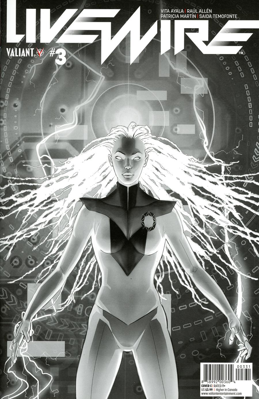 Livewire #3 Cover D Incentive Adam Pollina Black & White Cover