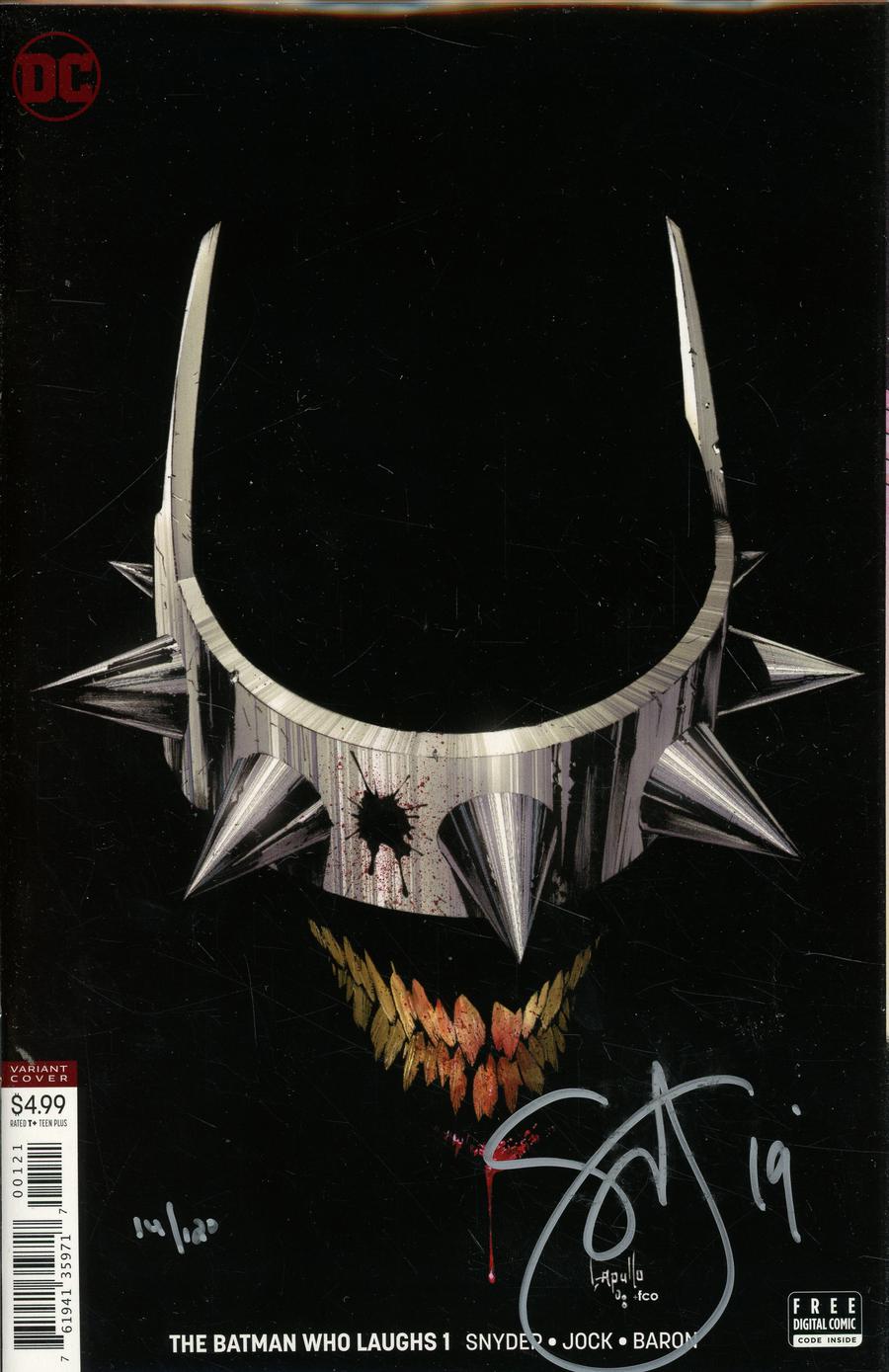 Batman Who Laughs #1 Cover H DF Greg Capullo Cover Signed By Scott Snyder