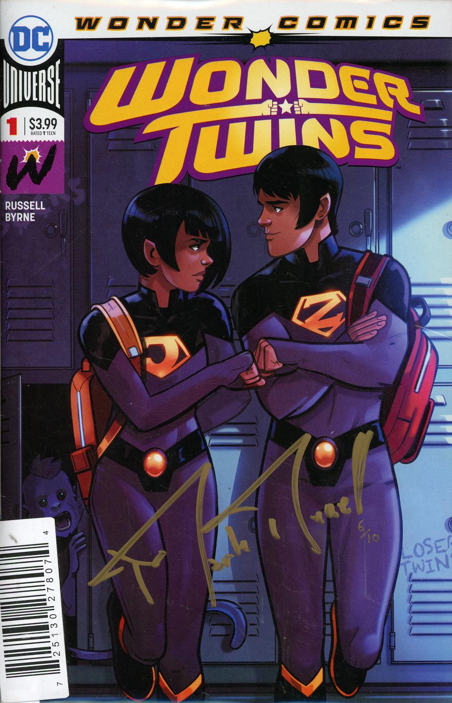 Wonder Twins #1 Cover D DF Gold Elite Signature Series Signed By Mark Russell