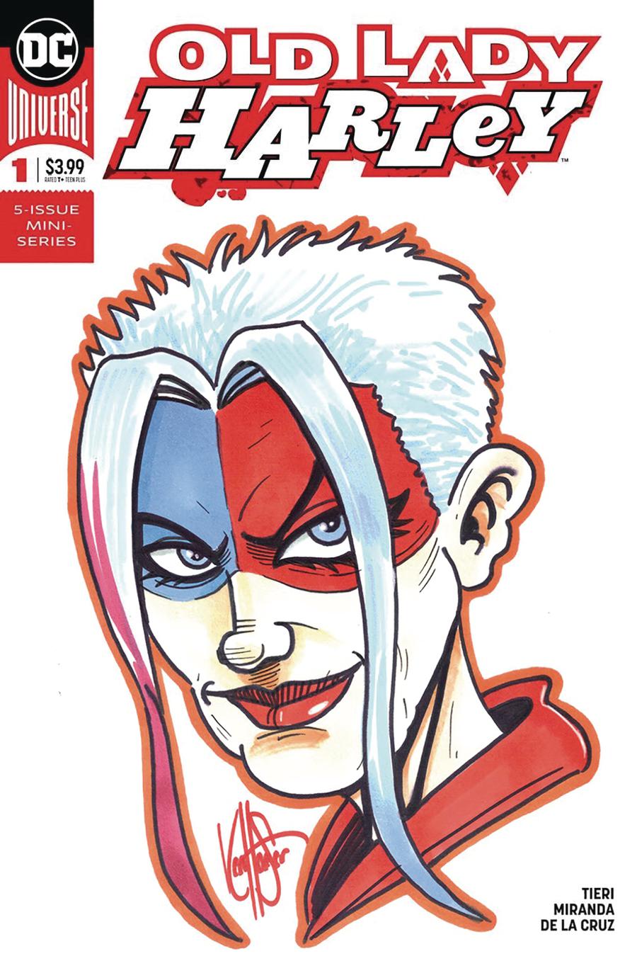 Old Lady Harley #1 Cover F DF Signed & Remarked By Ken Haeser