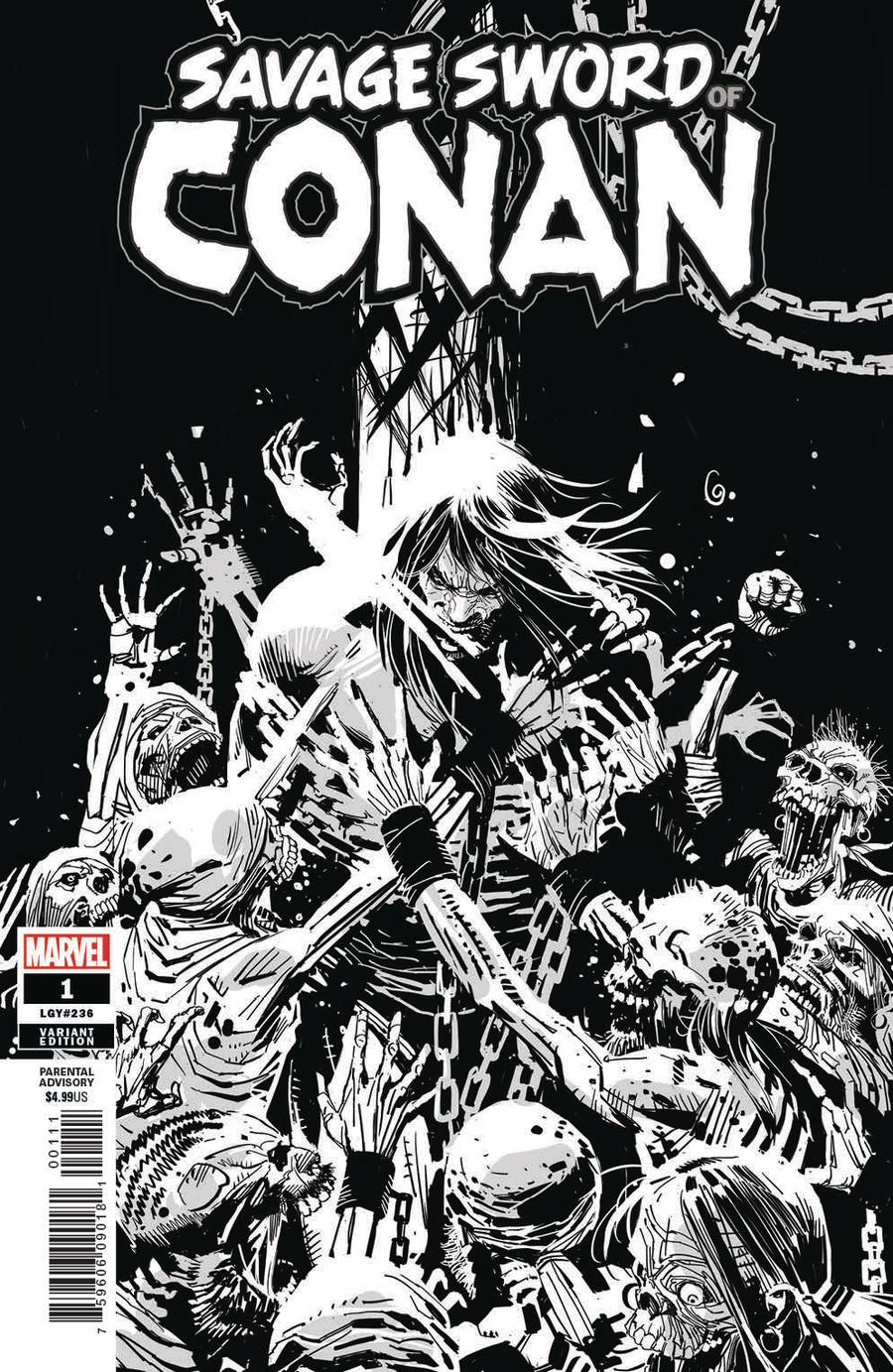 Savage Sword Of Conan #1 Cover G Incentive Ron Garney Sketch Variant Cover