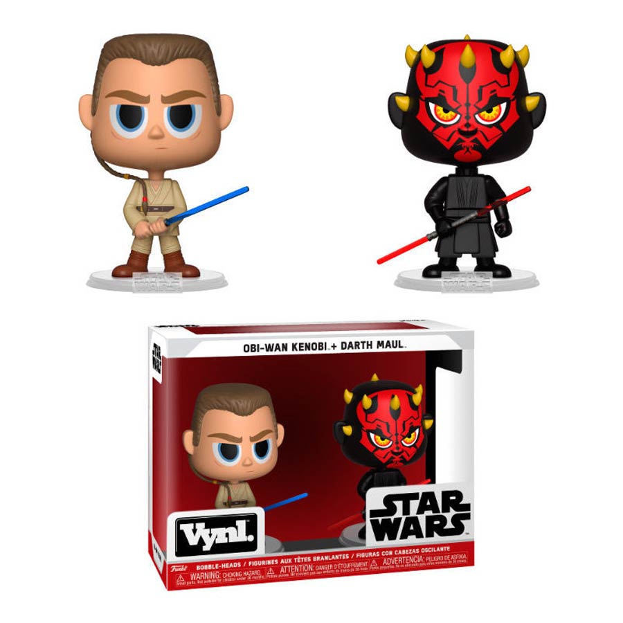 Vynl. Star Wars The Phantom Menace Darth Maul And Obi-Wan 2-Pack Vinyl Figure