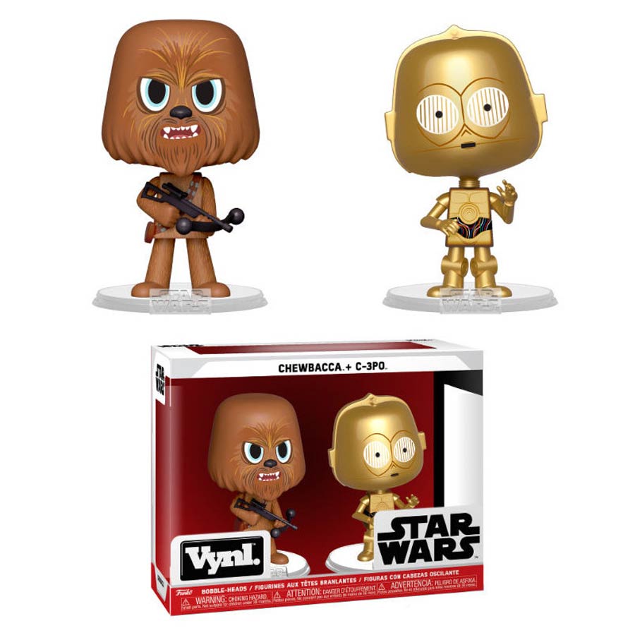 Vynl. Star Wars The Empire Strikes Back Chewbacca And C-3PO 2-Pack Vinyl Figure