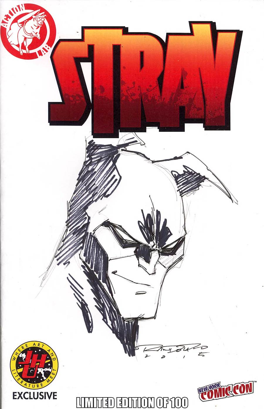 Stray #1 Cover C Variant JHU NYCC Blank Cover With Sketch