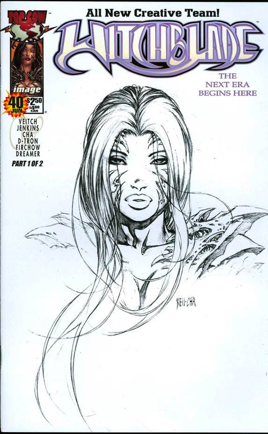 Witchblade #40 Cover I DF Sketch Cover With Certificate