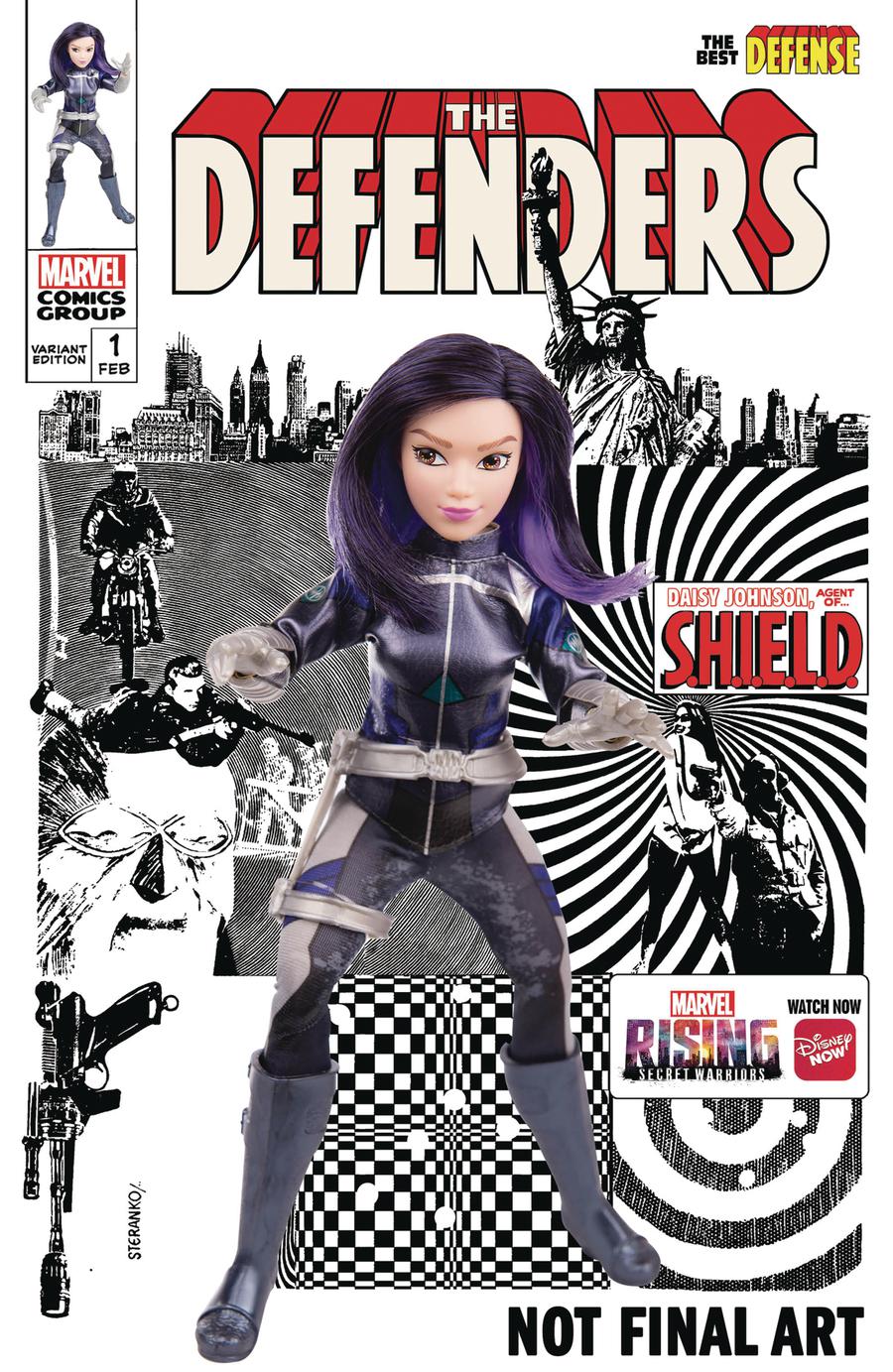 Defenders Best Defense #1 Cover C Variant Marvel Rising Action Doll Homage Cover (Best Defense Part 5)