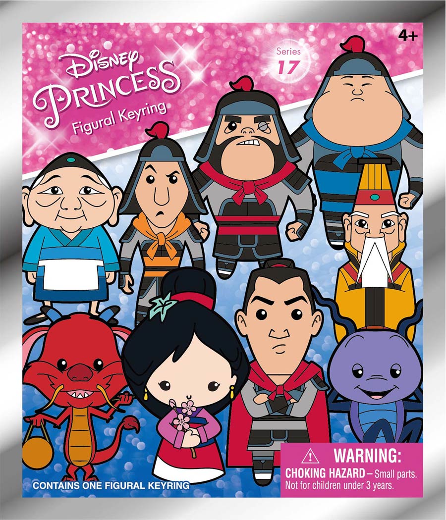 Disney Mulan 3D Figural Keyring Blind Mystery Box 24-Piece Display