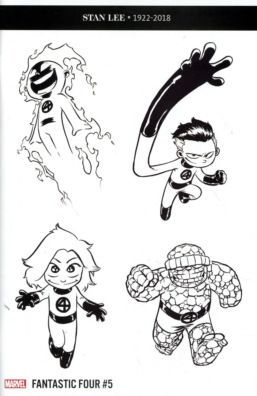 Fantastic Four Vol 6 #5 Cover L Incentive Skottie Young Party Sketch Variant Cover