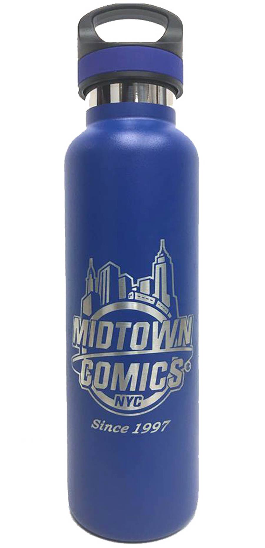 Midtown Comics Logo Chiseled Basecamp Tundra Blue 20-Ounce Bottle