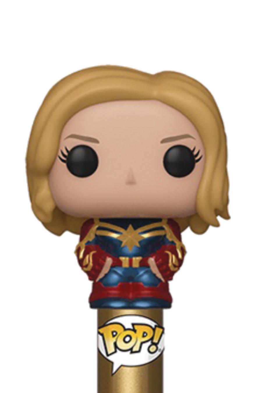 POP Marvel Captain Marvel Movie Pen Topper - Captain Marvel Without Helmet