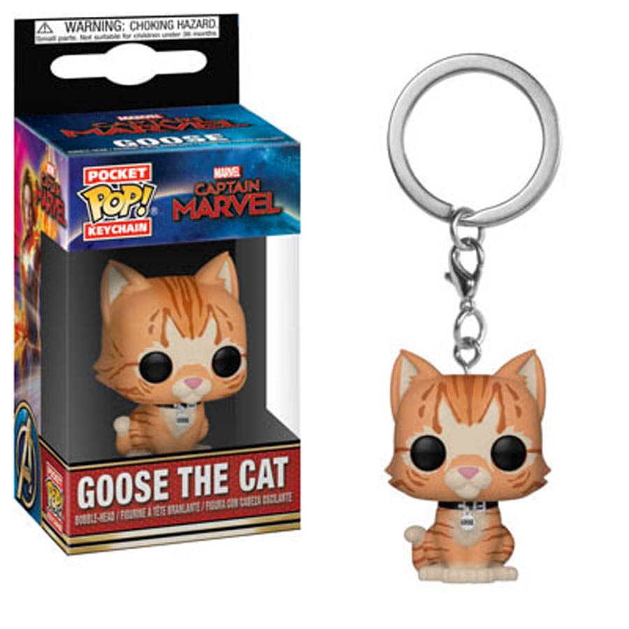 POP Marvel Captain Marvel Movie Captain Marvel Goose The Cat Vinyl Pocket Keychain