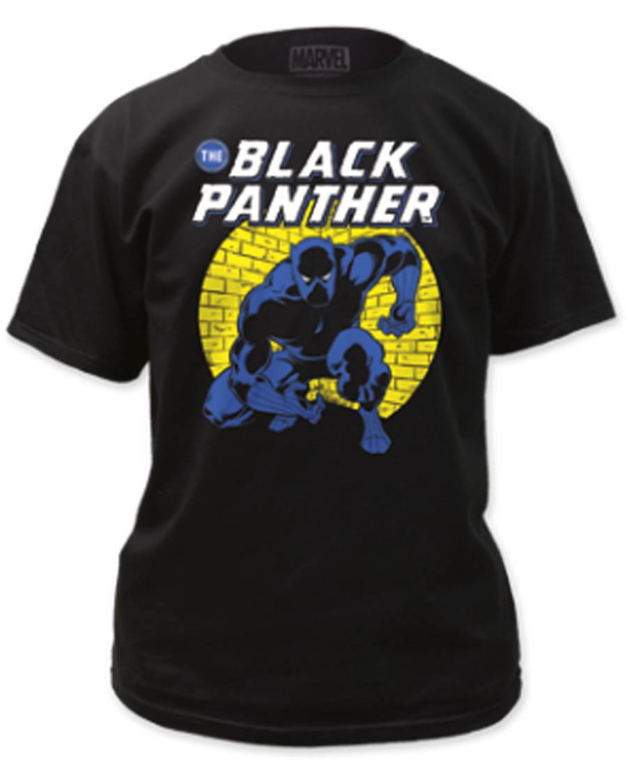 Black Panther Spotlight Mens Black T-Shirt Large