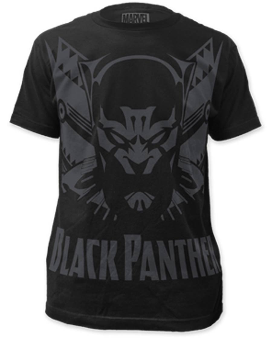 Black Panther Shadow Big Print Subway Black T-Shirt Large