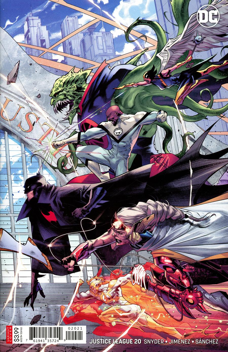 Justice League Vol 4 #20 Cover B Variant Jorge Jimenez Right Side Cover