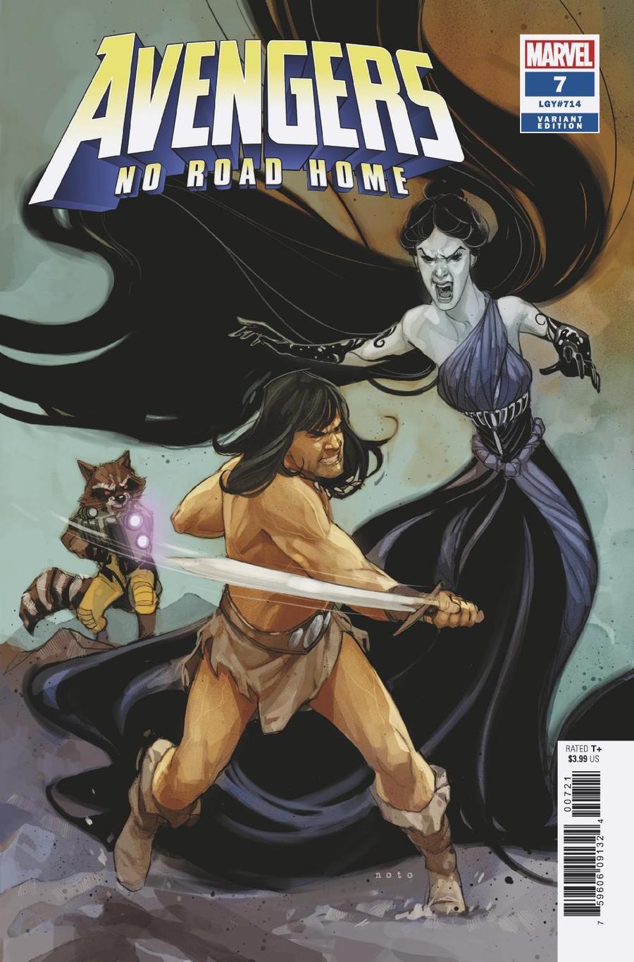 Avengers No Road Home #7 Cover B Variant Phil Noto Connecting Cover (4 Of 4)