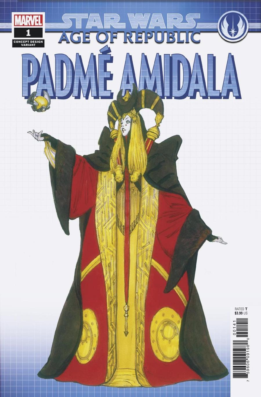 Star Wars Age Of Republic Padme Amidala #1 Cover B Variant Concept Design Cover