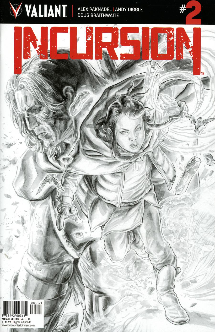 Incursion (Valiant Entertainment) #2 Cover C Variant Doug Braithwaite Sketch Cover