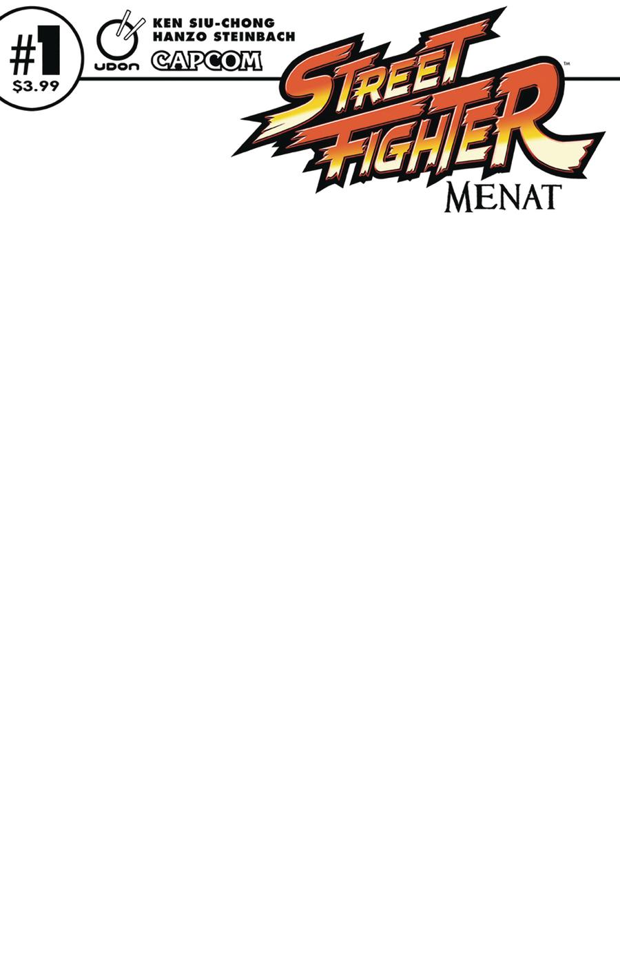 Street Fighter Menat #1 Cover C Variant Blank Cover