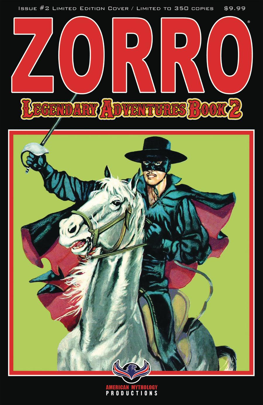 Zorro Legendary Adventures Book 2 #2 Cover B Variant Nicola Del Principe Blazing Blades Limited Edition Cover