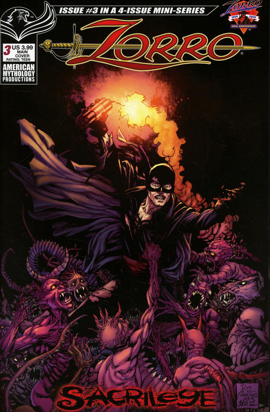 Zorro Sacrilege #3 Cover A Regular Roy Allen Martinez Cover