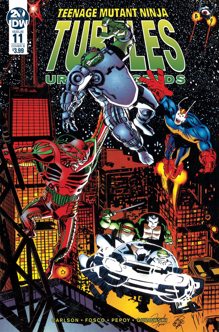 Teenage Mutant Ninja Turtles Urban Legends #11 Cover B Variant Frank Fosco & Erik Larsen Cover