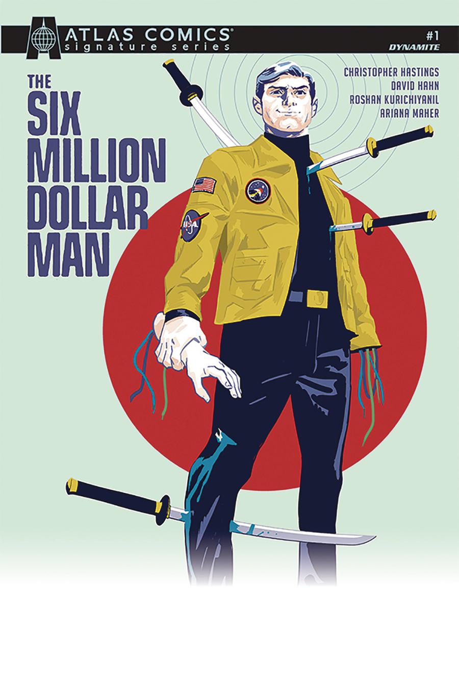 Six Million Dollar Man Vol 2 #1 Cover J Atlas Comics Signature Series Signed By Christopher Hastings