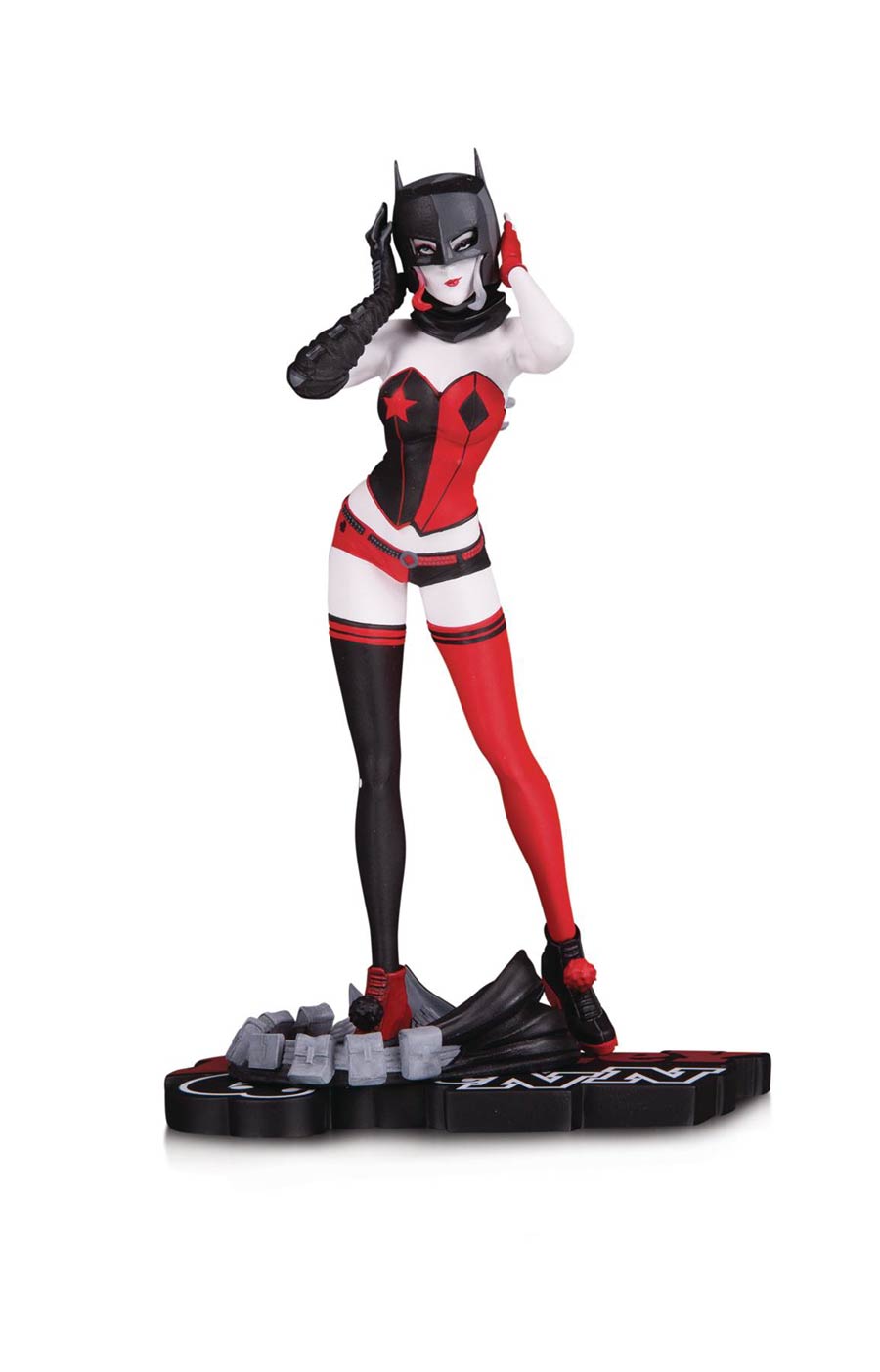 Harley Quinn Red White And Black Statue By John Timms