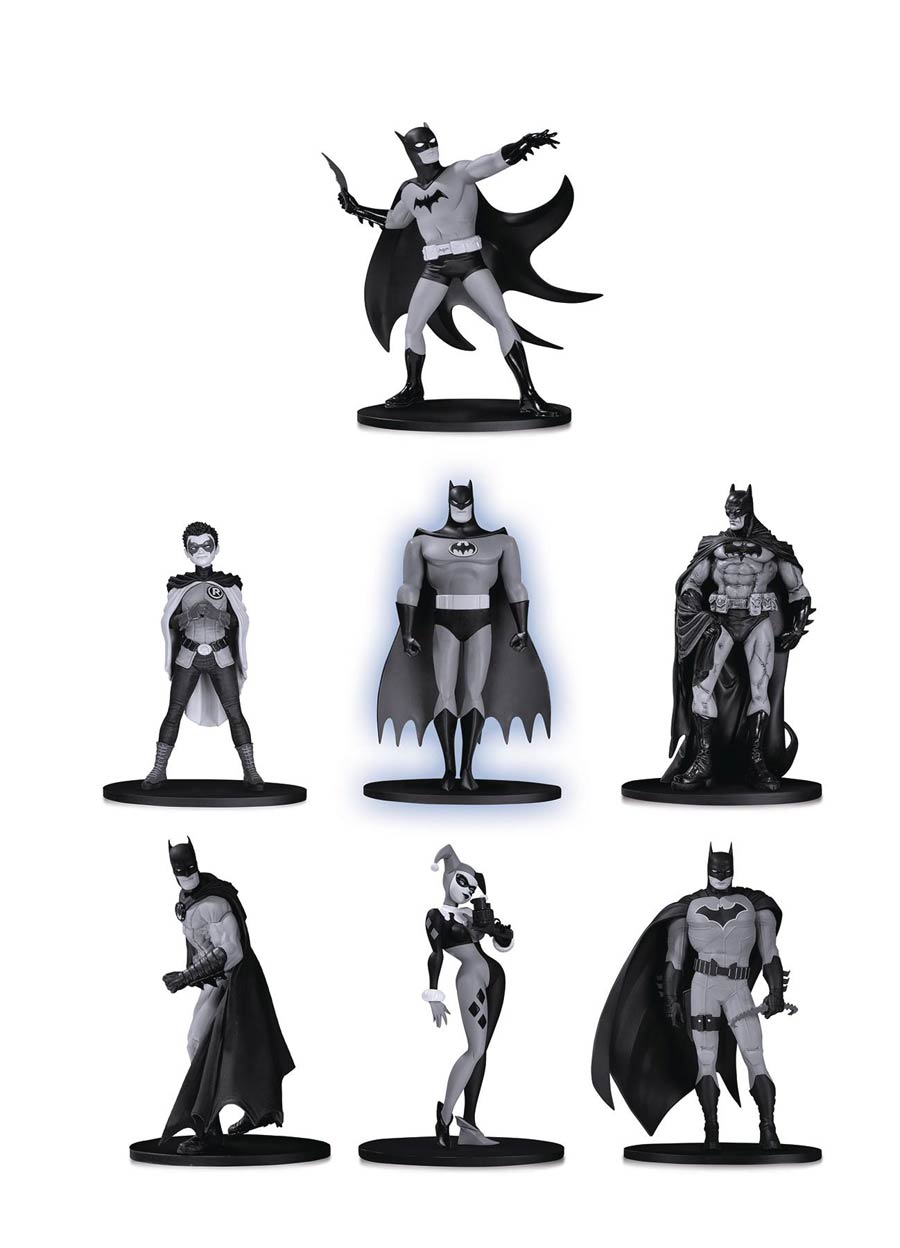 Batman Black & White Mini PVC Figure 7-Pack Box Set 02