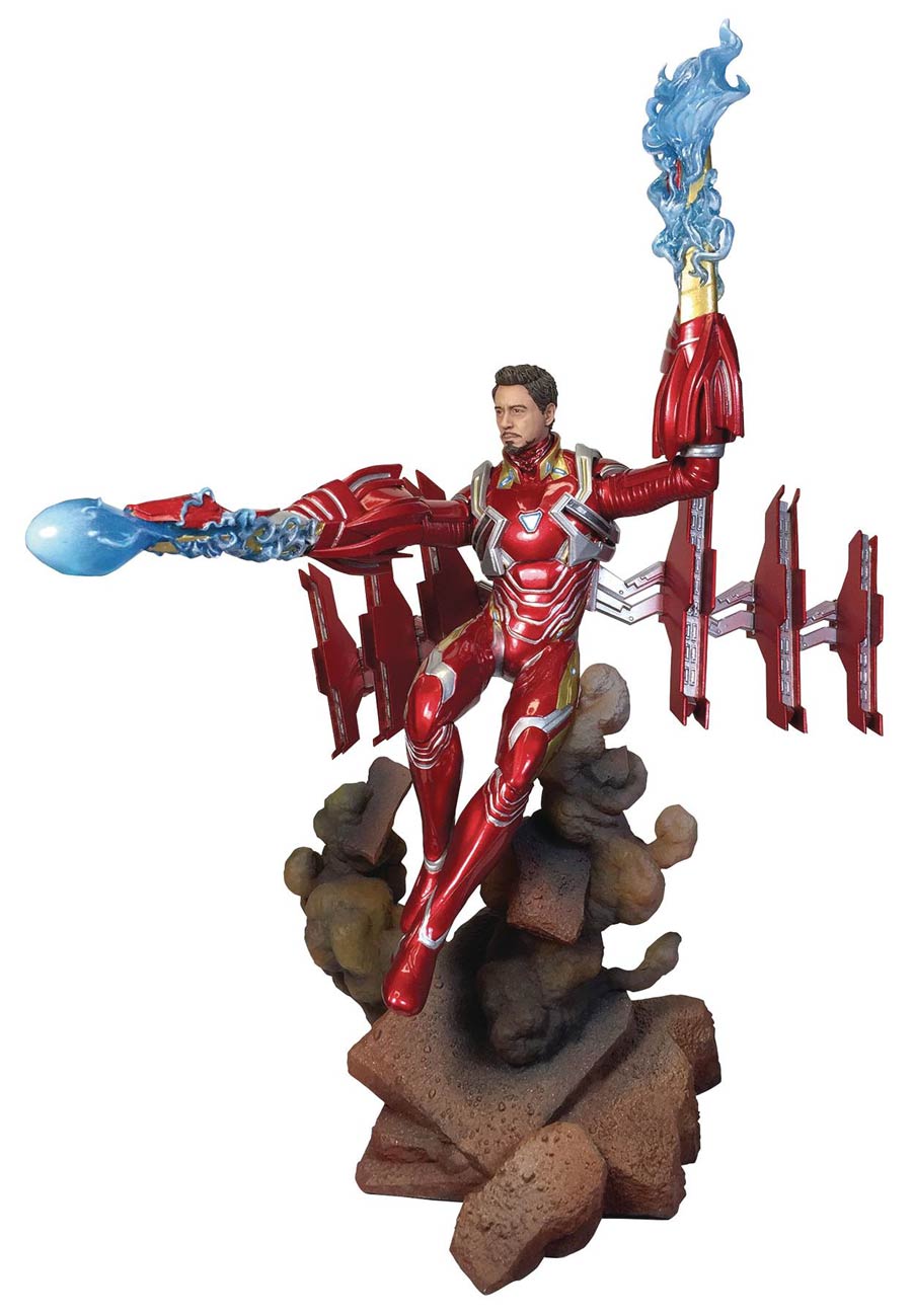 Marvel Movie Gallery Avengers Infinity War Iron Man MK50 Unmasked PVC Statue
