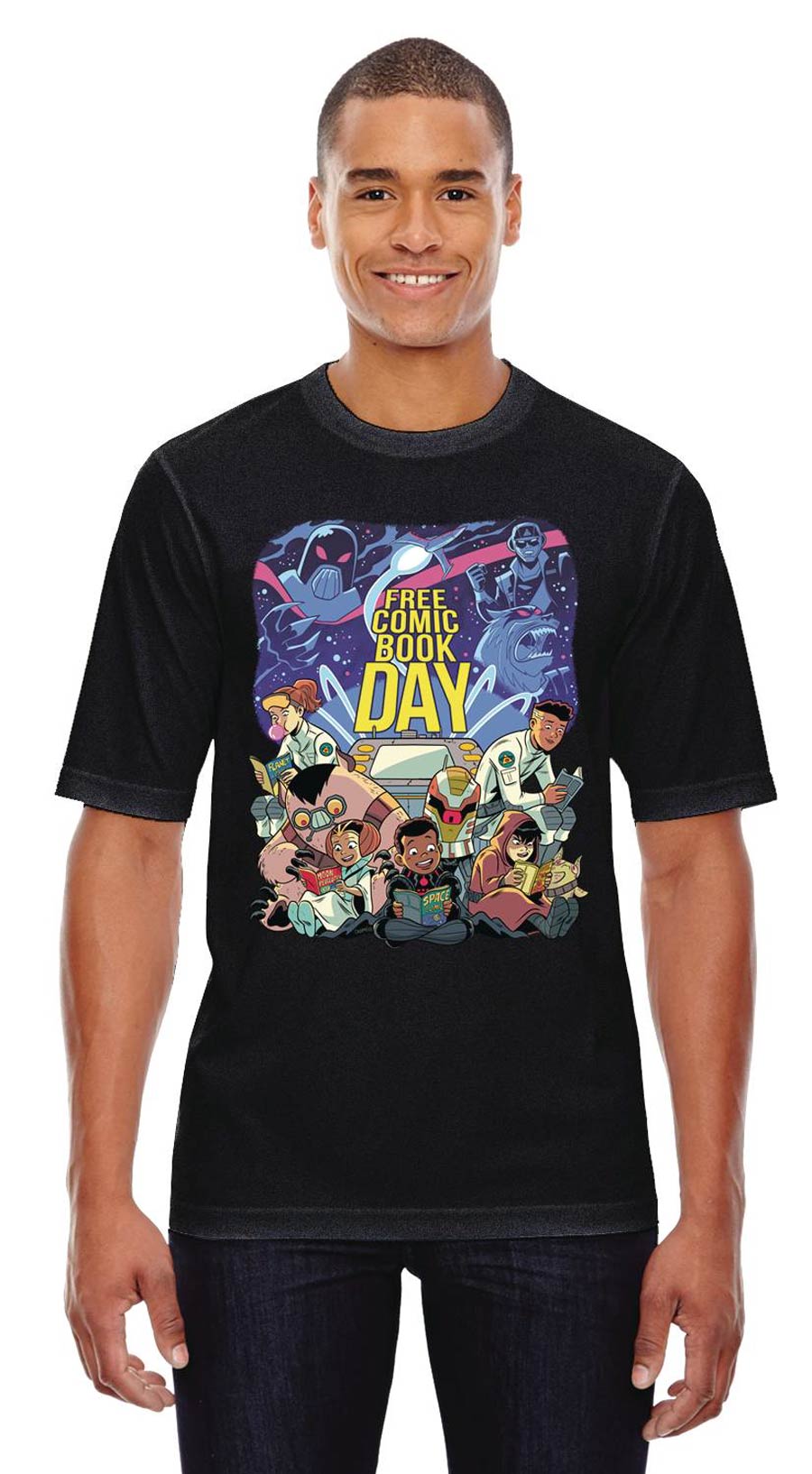 FCBD 2019 Commemorative Artist Derek Charm Black T-Shirt XXX-Large