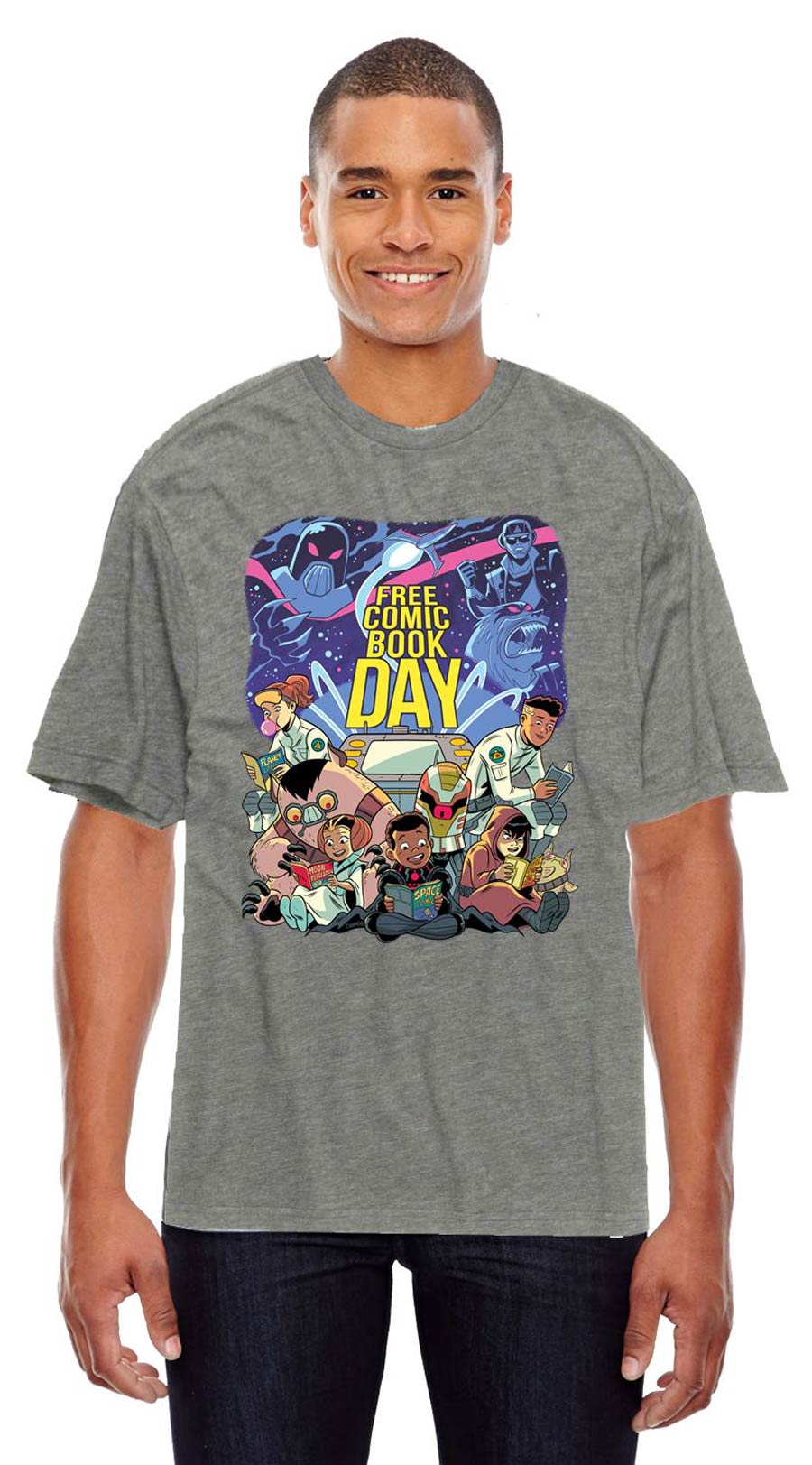 FCBD 2019 Commemorative Artist Derek Charm Heather Gray T-Shirt XXX-Large