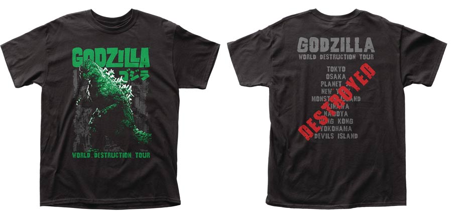 Godzilla World Destruction Tour T-Shirt Large